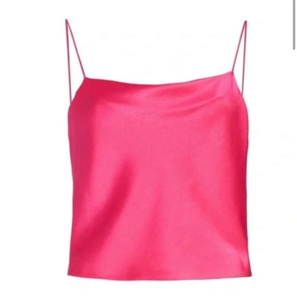 Alice + Olivia Harmon slip tank top in French Rose Pink size XS - Picture 1 of 7